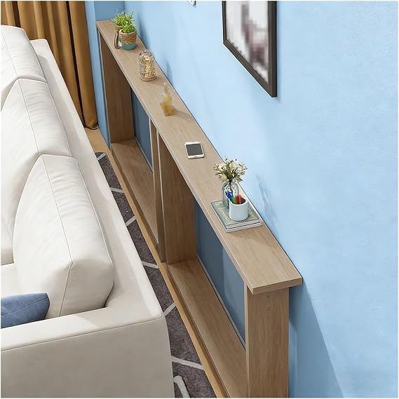 Skinny Behind Sofa Table Console Table Behind Sofa Narrow Sofa Table for Living Room, Hallway, Entryway Table C,80x10x65cm