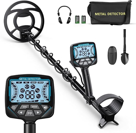 Professional Metal Detector 5 Modes Gold Detector for Adults and Children IP68 Waterproof 26 cm Search Coil with LCD Display High Sensitivity