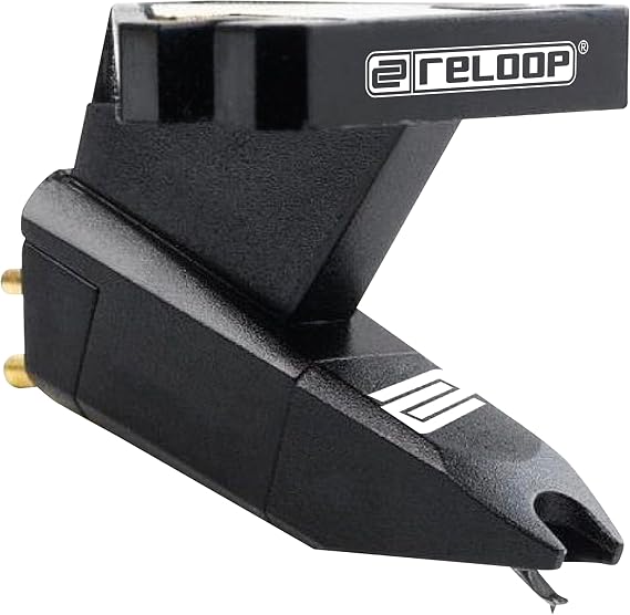 Reloop OM-BLACK Turntable Stylus Cartridge with Headshell Mounting