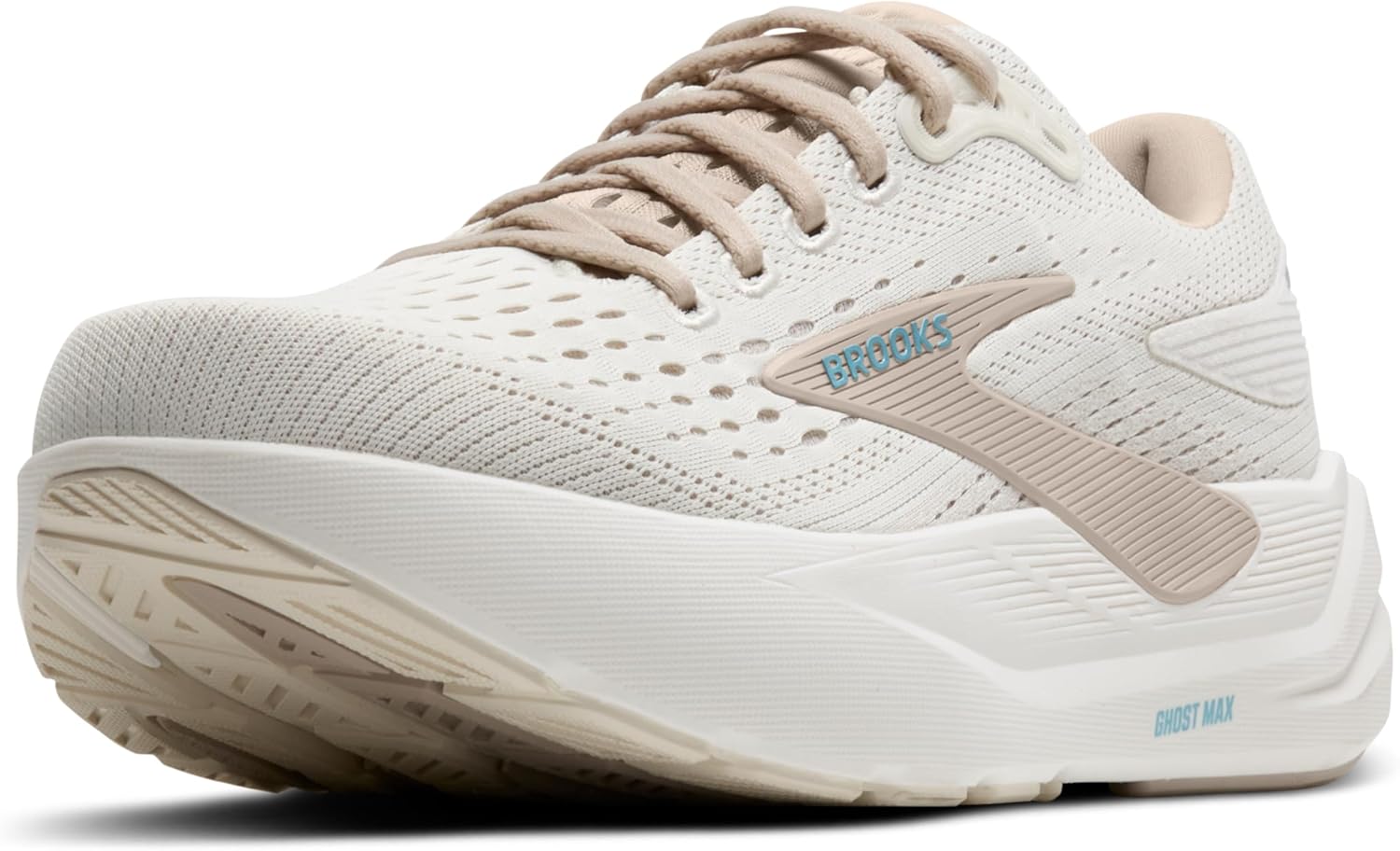 Brooks Women’s Ghost Max 3 Neutral Running & Walking Shoe, CoconutChateau GreyBlue, 13 X-Wide
