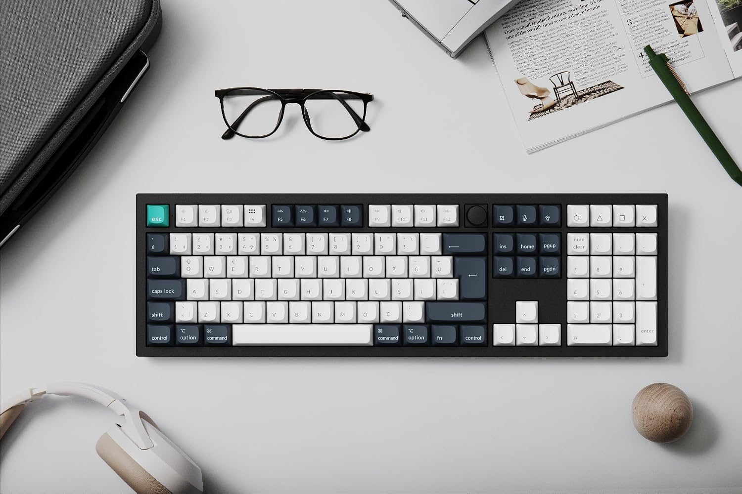 Keychron Q6 Max QMK/VIA Carbon Black%100 Gateron Jupiter Red Switch RGB Kablosuz Hotswap Mekanik Gaming Klavye (Q6M-M1-TR)