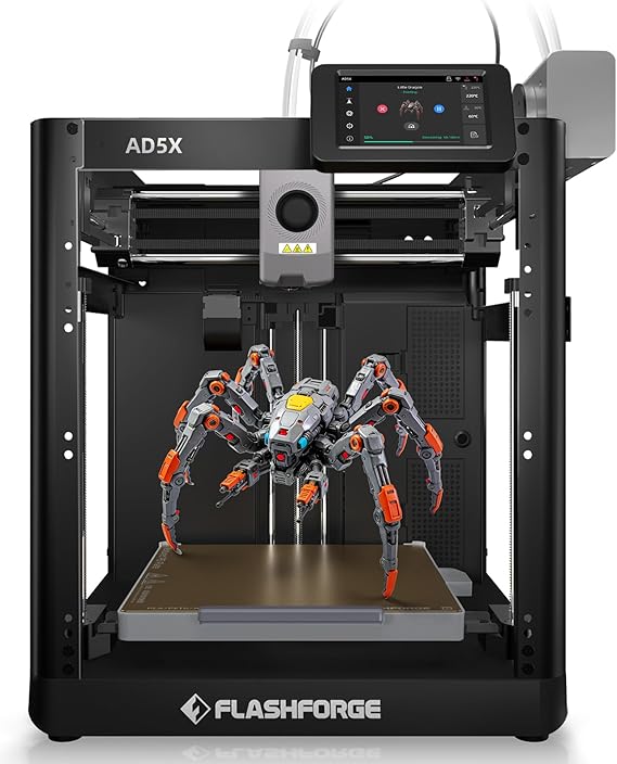 FLASHFORGE AD5X 3D Printer for PLA-CF,PETG-CF, Print Size 220x220x220 mm