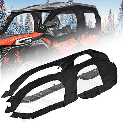 UTV Soft Cab Enclosure Upper Doors Compatible with CFMOTO ZFORCE 950 SPORT 4 2024,Upgrade Soft Upper Windshield with Zipper-open Waterproof All Weather Protection 4 Seater