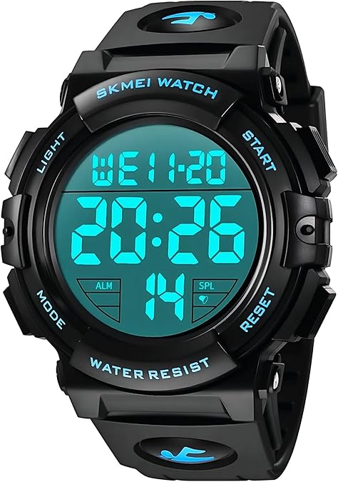 MJSCPHBJK Watches for Men, Digital Sports Watch for Mens Waterproof LED Screen Large Face Military Tactical Watch
