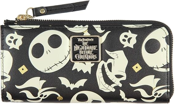 Bioworld Disney Nightmare Before Christmas Jack Skellington Zero Oogie Boogie Full Zip Wallet