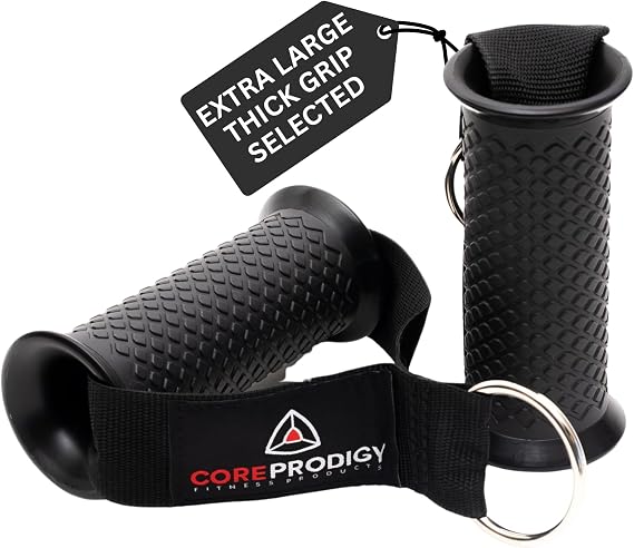 Core Prodigy Heavy Duty Exercise Handles | Grip Attachments for Cable Machine Pulleys, Gym Equipment, Resistance Bands, Weight Lifting