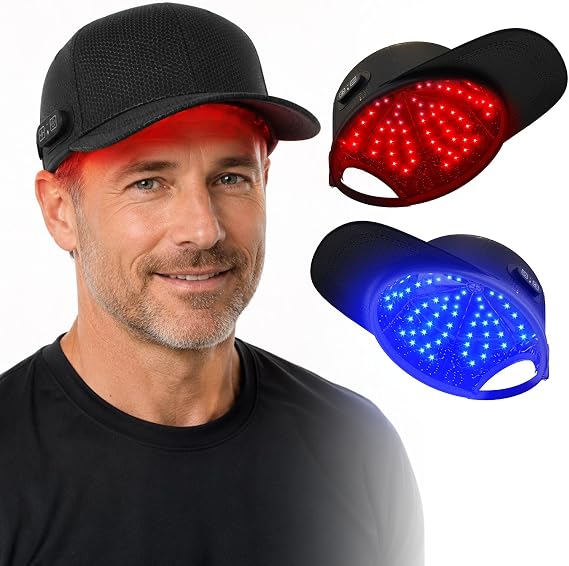 Laser Hair Growth Cap with 40 Laser Diodes & 246 LEDs, FDA Cleared Wireless Infrared Red Light Hat with 460nm 660nm & 850nm, for Hair Regrowth Women and Men, Home Use, 4 Modes & 10 Mins Timer