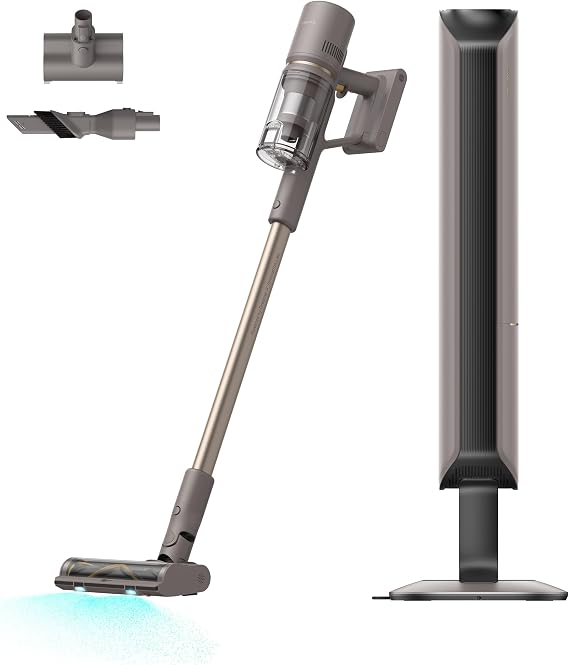 DREAME Z10 Station T Cordless Vacuum with Auto-Empty Base, 2.5L Dust Collection, 65-Min Runtime, Powerful Stick Vac for Carpet Hardwood Tile & Pet Hair Lightweight