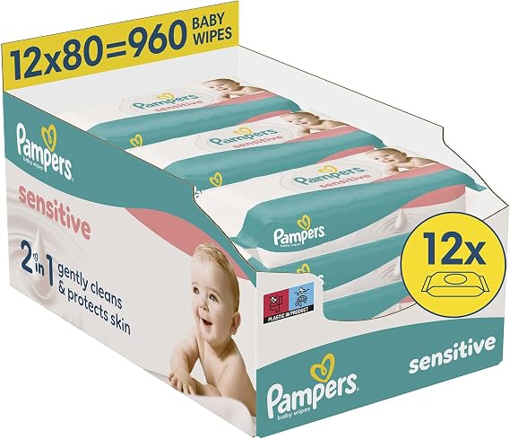 Pampers Sensitive Bebek Islak Havlu 12 Paket 960 Yaprak