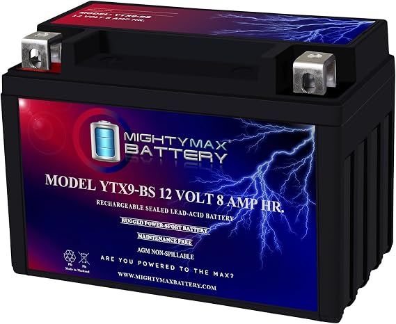 Mighty Max Battery YTX9-BS Replaces Honda ATV TRX300EX TRX400EX 300EX 400EX CBR900R RR