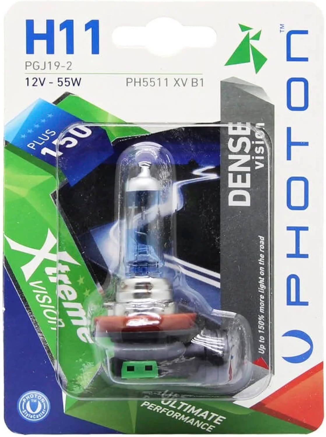 PHOTON Bulb H11 12V 55W Xtreme Vision  150% More Light Single Blister