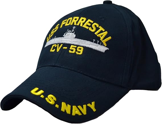 USS Forrestal CV-59 Low Profile Cap Navy Blue