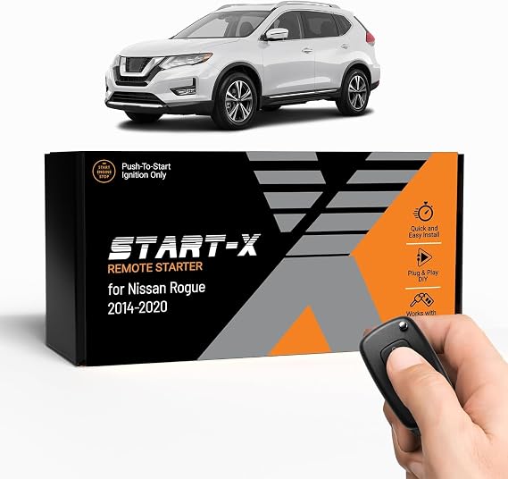 Start-X Car Remote Starter Kit for Nissan Rogue (2014-2020) | Push-to-Start Vehicles Only | Plug & Play Install | Zero Wire Splicing | Use Your OEM Key Fob | DIY System