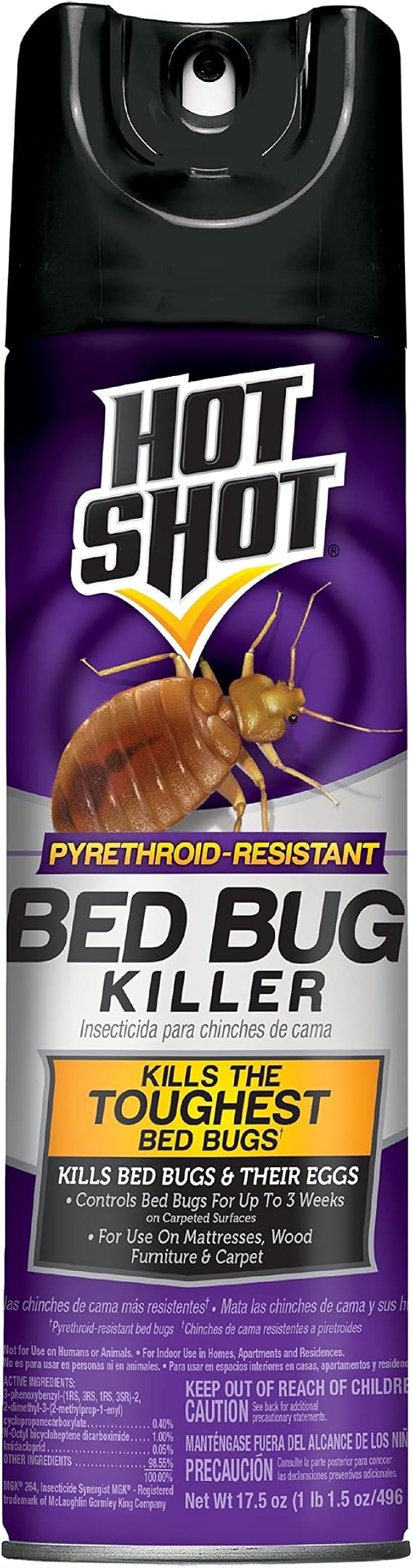 Hot Shot Pyrethroid-Resistant Bed Bug Killer, 17.5 Oz