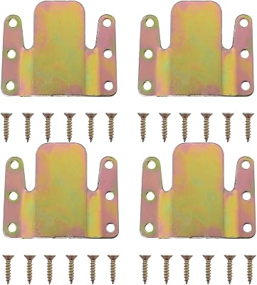 4PCS Sectional Couch Connector Universal Sectional Sofa Interlocking Sectional Couch Connectors Sofa Connector Bracket Sofa Interlocking Connector Couch Replacement Parts with Screws