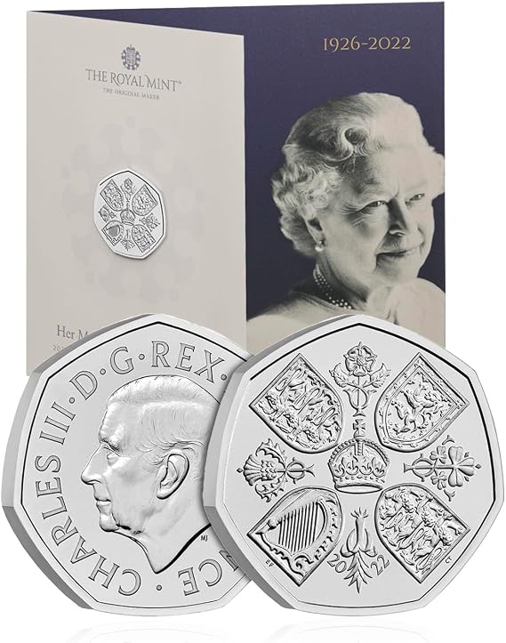 The Koin Club Royal Mint Her Majesty Queen Elizabeth II 2022 Brilliant Uncirculated 50p Coin