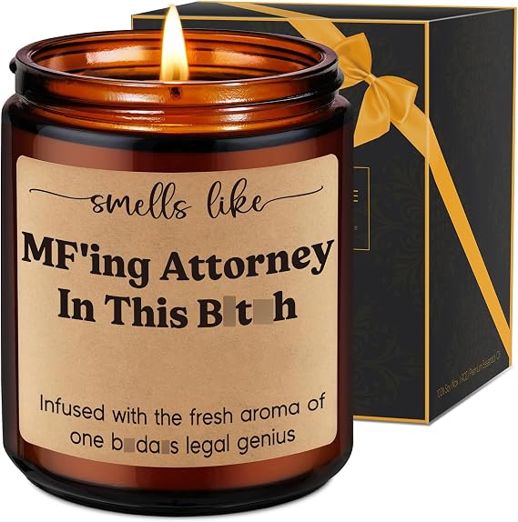 Fairy's Gift Candle, Lawyer Gifts for Women Men, Funny Attorney Gifts