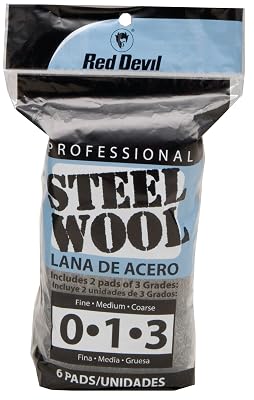 Red Devil 3332 Steel Wool Multi Grade Pack of 6