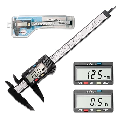 Digital Calipers-150mm/ 6 Electronic Micrometer Caliper Measuring Tool with Large LCD Screen, Auto-Off Feature,Inch and Millimeter Conversions,Suitable for Jewelers/Woodworkers/DIY