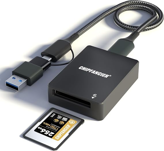CFexpress Type A Card Reader CFexpress Adapter Memory Card Reader CFexpress Type A Memory Card Reader 40Gbps USB 3.2 Gen 2 Compatible with Windows/Mac/Linux/Android Black