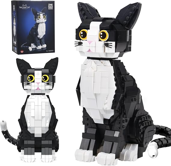 Tuxedo Cat Animal Mini Building Blocks Sets not Compatible with Lego Cats
