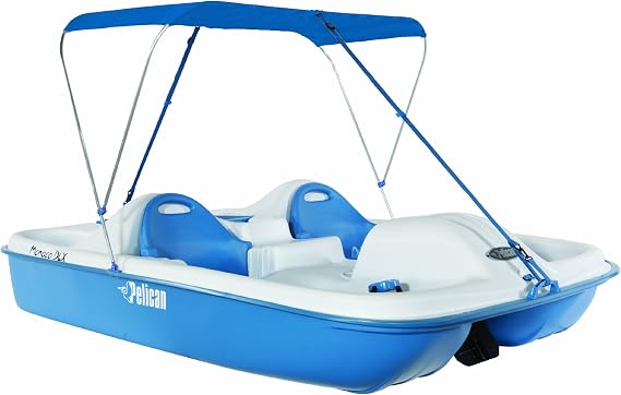 Pelican Monaco Deluxe Pedal Boat, White/Blue