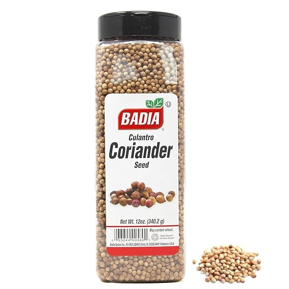 Badia Coriander Seeds Whole, 12 oz - Bright, Citrusy & Peppery Flavor