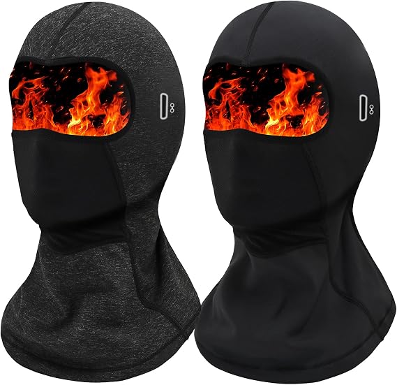 2 Pack Balaclava Winter Ski Mask for Men Women Windproof Warm Face Mask for Skiing, Snowboarding, Motorcycle Riding