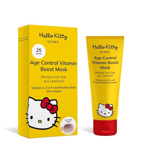 GESKE Age Control Vitamin Boost Mask Use with the Hello Kitty Sonic Warm & Cool Mask Face Mask with Vitamin A E & F Firming Formula For Pale Mature Skin