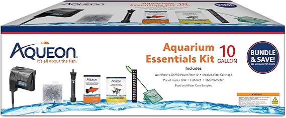 Aqueon Fish Tank Aquarium Essentials Starter Kit for 10 Gallon Tanks