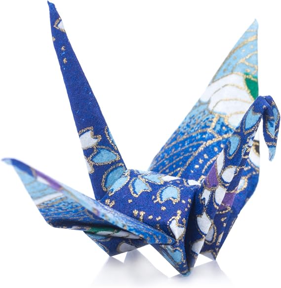 10 Pre-folded Japanese Origami Paper Cranes for Craft & Wedding Decoration - Red