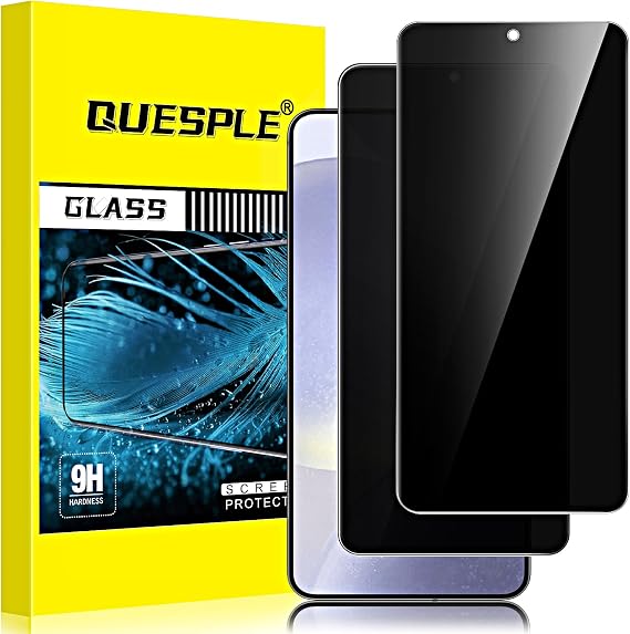 Galaxy S24 Plus Privacy Screen Protector, 2 Pack Shatterproof Premium Tempered Glass Film for Samsung Galaxy S24 Plus 5G Privacy Screen Protector/ 3D Curved/Easy Installation/Case-Friendly