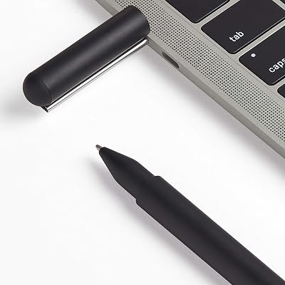 Lexon C-PEN - Black ink ballpoint, USB-C flash memory, 32GB, Stainless steel for clip, ABS main body - Black
