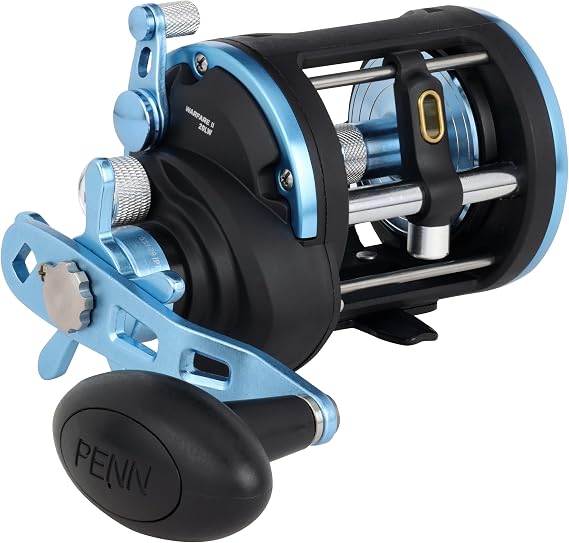 PENN Warfare™ II Level Wind Reel | Saltwater Predator Fishing Reel | Trolling, Casting & Bottom Fishing | Graphite Body | HT-100 Carbon Drag | Level Wind Spool | 5.1:1 Gear Ratio | Multiple Sizes