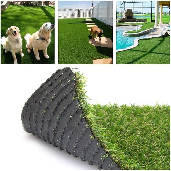 Petgrow Artificial Synthetic Grass Turf 5FTX9FT(45 Square FT),0.8" Pile Height Indoor Outdoor Pet Dog Artificial Grass Mat Rug Carpet for Garden Backyard Balcony