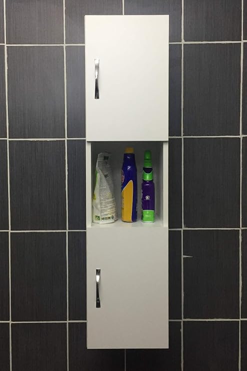 2 Kapaklı Bölmeli Banyo Asma Boy Dolabı Çok Amaçlı Duvara Monteli Dolap