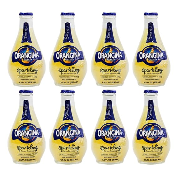 Orangina et sa Pulpe - French Imported Fruit & Orange Pulp Soda (8 Pack, Total of 67.6oz)
