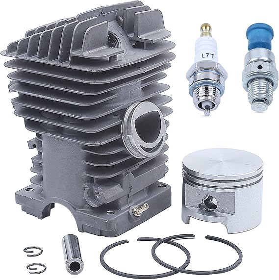 Adefol 49MM Chainsaw Cylinder Piston Kit for Stihl MS390 MS290 MS310 029 039 Replacement Parts with Spark Plug Decompression Valve for 1127 020 1216