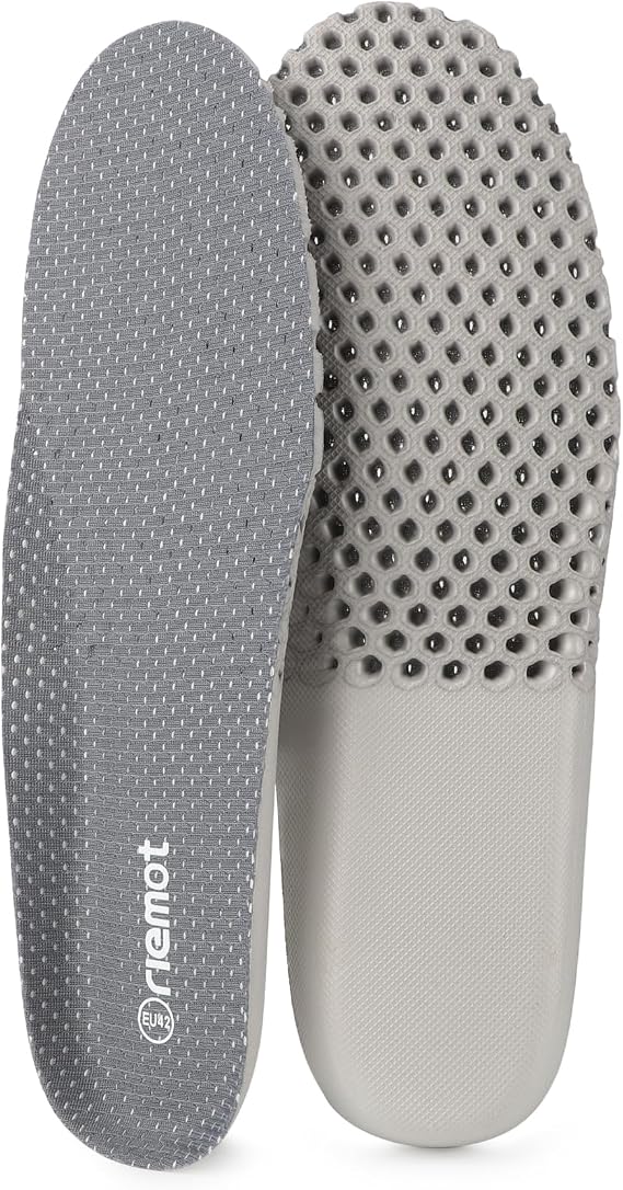 riemot Water Shoe Insoles for Men, Breathable Quick-Dry, Grey US9/ EU42