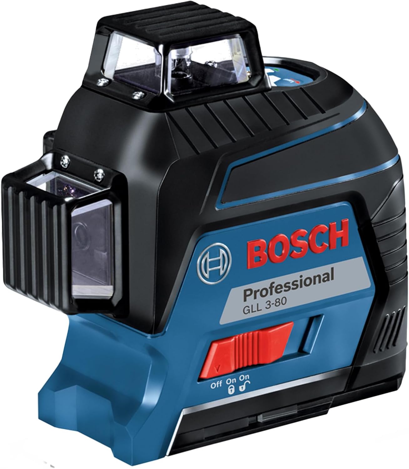 Bosch Professional GLL 3-80 Line Laser 30m Working Area [120m with Receiver], 4 x AA Battery, IP 54 Dust Protection System, Red Laser, Carrying Case