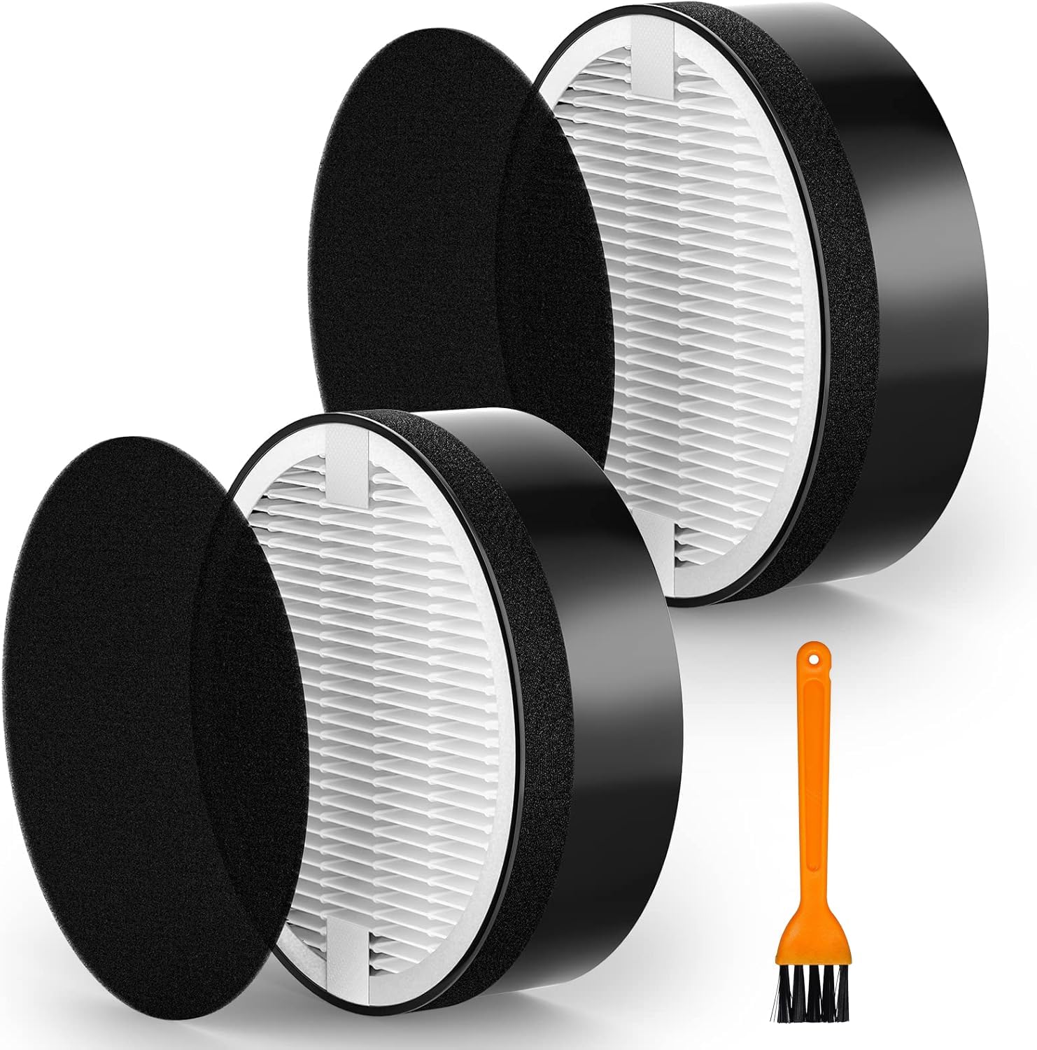 Pack of 2 LV-H132 Replacement Filters Compatible with Levoit LV-H132 H13 HEPA Air Filter with Activated Carbon & Nylon Pre Filter 3-Stage Filter System for LV-H132 Air Purifier