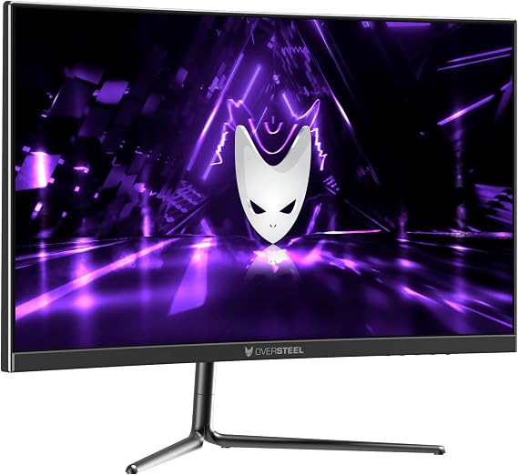 Oversteel - KRYPTO Gaming Monitor QLED 27'' QHD (2560x1440), VA Panel, 16:9, Curved R1500, 1ms, 144 Hz, 2x HDMI, Display Port, UK Plug, Black