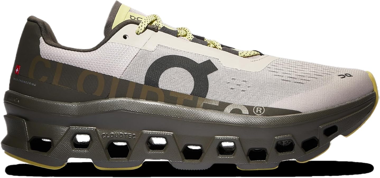 On Cloudmonster - Men's Casual Running Shoes (Pearl/Thorn/Volt) Size 11.5