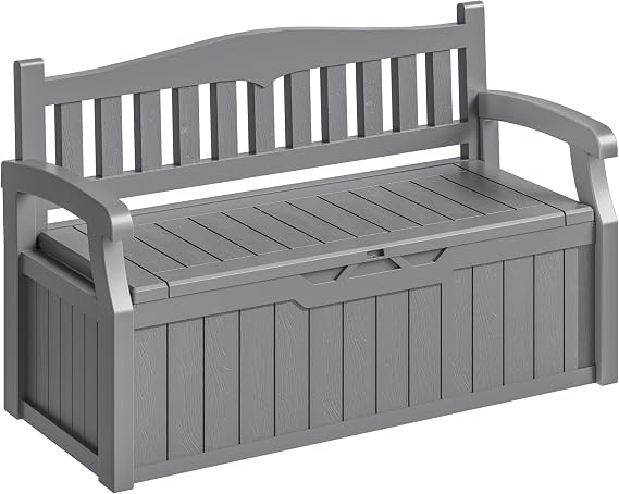 Homall 75 Gallon Outdoor Storage Benches Lockable Deck Box Waterproof