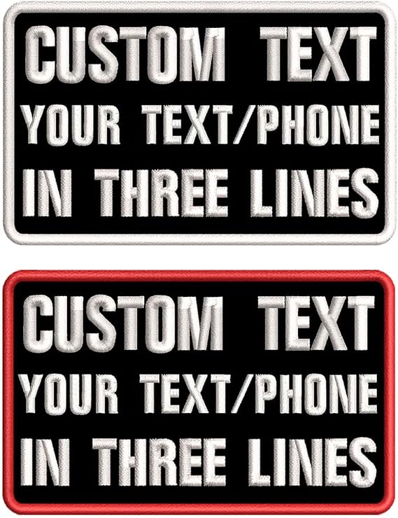 Customized Name Patch, 2PCS Personalized Embroidered Name Patches