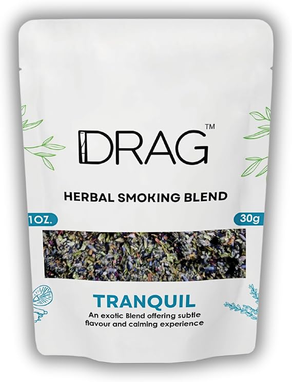 Herbal Smoking Blend - Drag (Blend of Exotic Flowers and Herbs) 30grams (1 oz) (Tranquil)