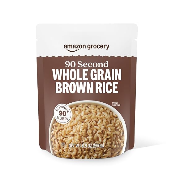 Amazon Grocery, 90 Second Whole Grain Brown Rice, 8.8 Oz
