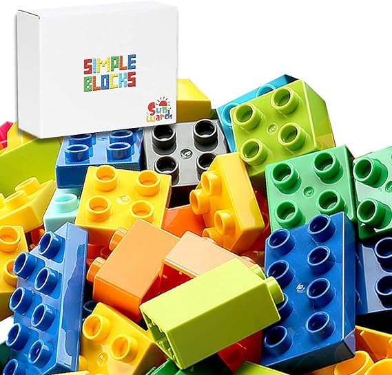 Parts Add-on Large Set Regular Colors Random 500g 90 Pieces Equivalent High Cost Performance Duplo Compatible Classic Blocks Anpanman Blocks Compatible Sunwards Regular Colors Random 500g 90