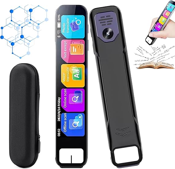 , 2025 Upgrade Smart AI Scanning Pen, 0.5s Fast Identification, Instant AI Answers 99% Accuracy, Offline Translation, HD Touchsn, Reading Pen for Math