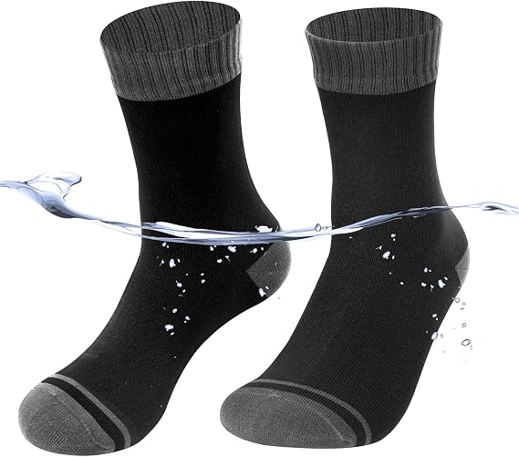 Unisex Waterproof Socks for Hiking & Snow Sports - Breathable Moisture-Wicking Socks for Outdoor Activities
